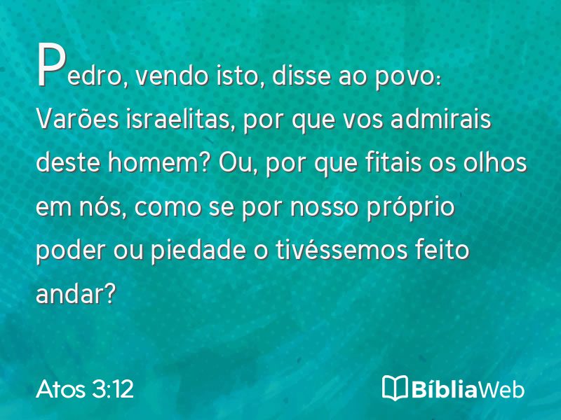 Atos 3:12 em imagem para compartilhar