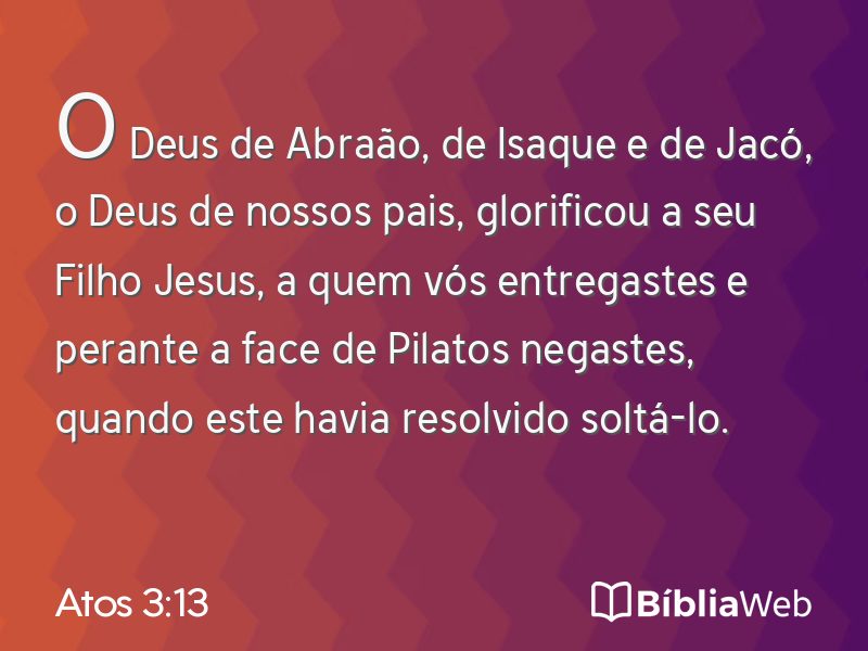 Atos 3:13 em imagem para compartilhar