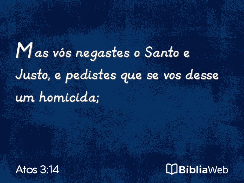 Atos 3:14 em imagem para compartilhar