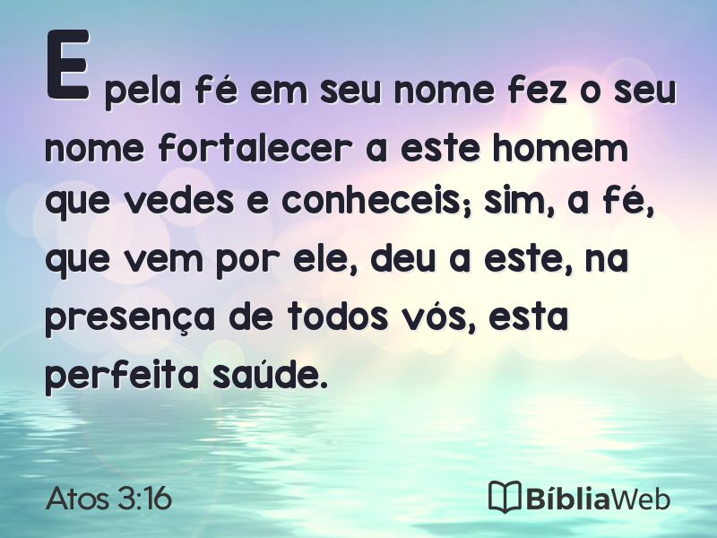Atos 3:16 em imagem para compartilhar