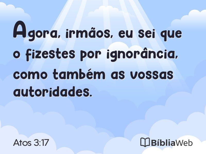 Atos 3:17 em imagem para compartilhar