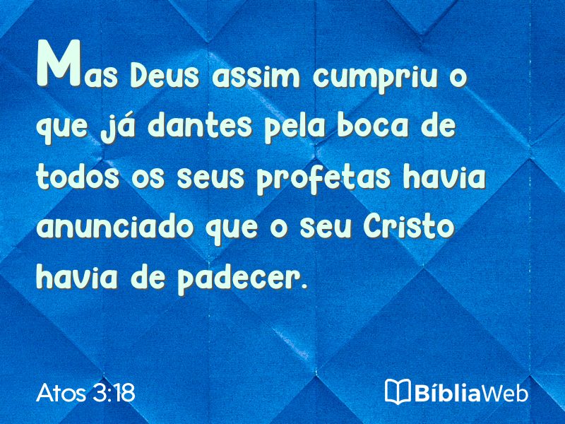 Atos 3:18 em imagem para compartilhar