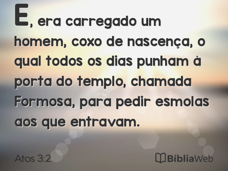 Atos 3:2 em imagem para compartilhar