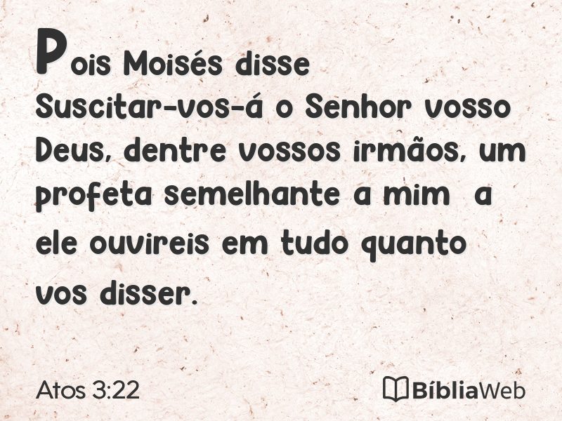 Atos 3:22 em imagem para compartilhar
