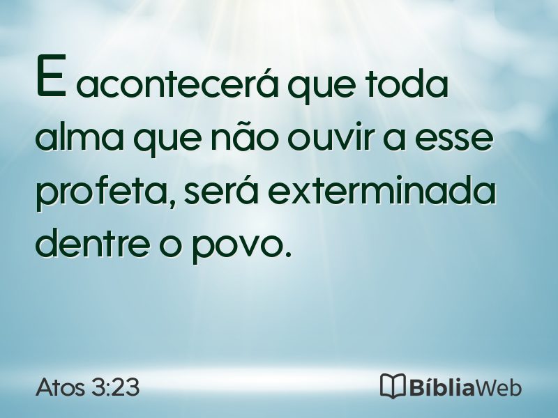 Atos 3:23 em imagem para compartilhar