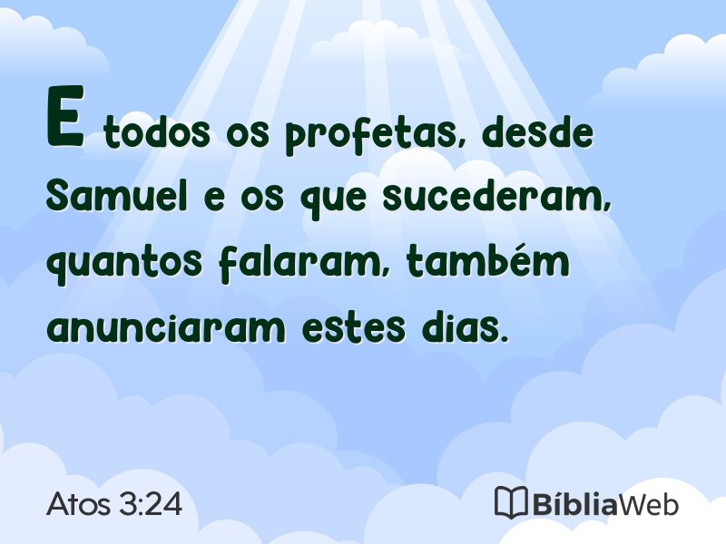 Atos 3:24 em imagem para compartilhar