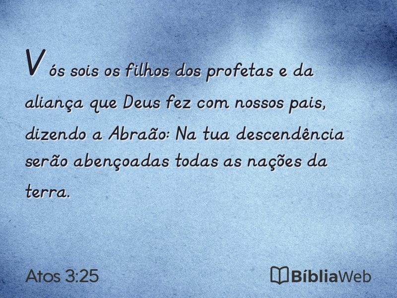 Atos 3:25 em imagem para compartilhar