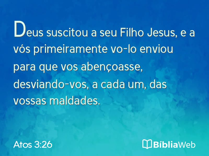 Atos 3:26 em imagem para compartilhar