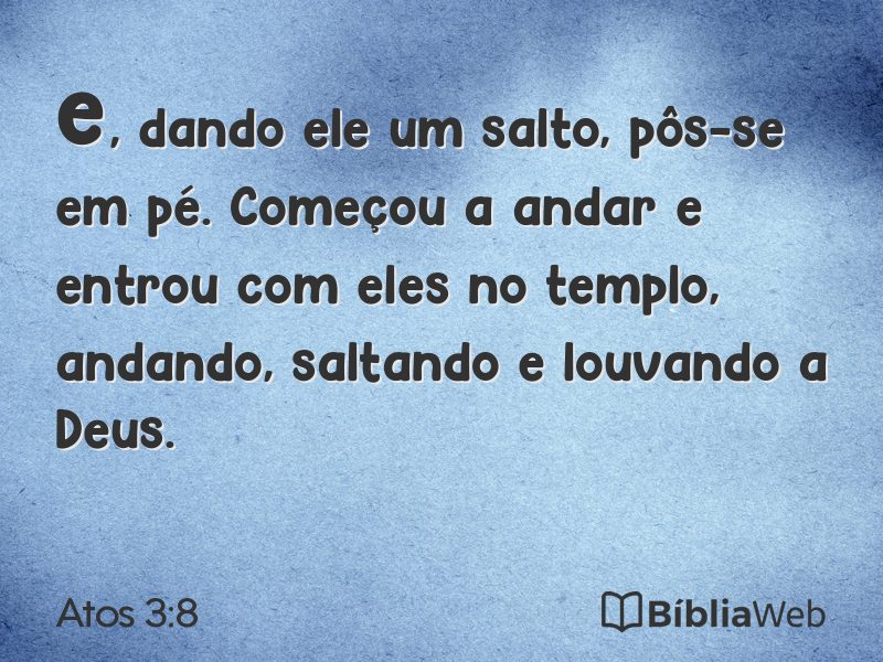 Atos 3:8 em imagem para compartilhar