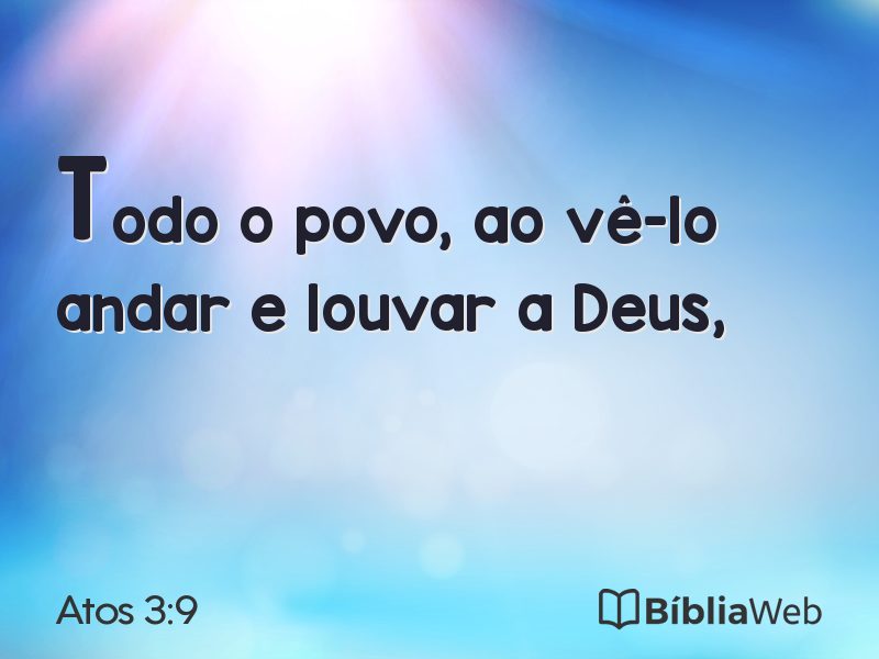 Atos 3:9 em imagem para compartilhar