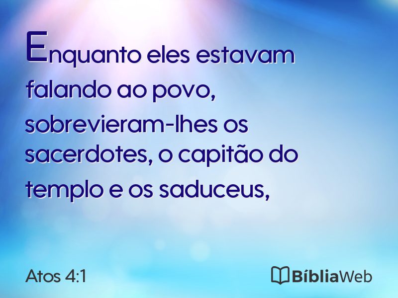 Atos 4:1 em imagem para compartilhar