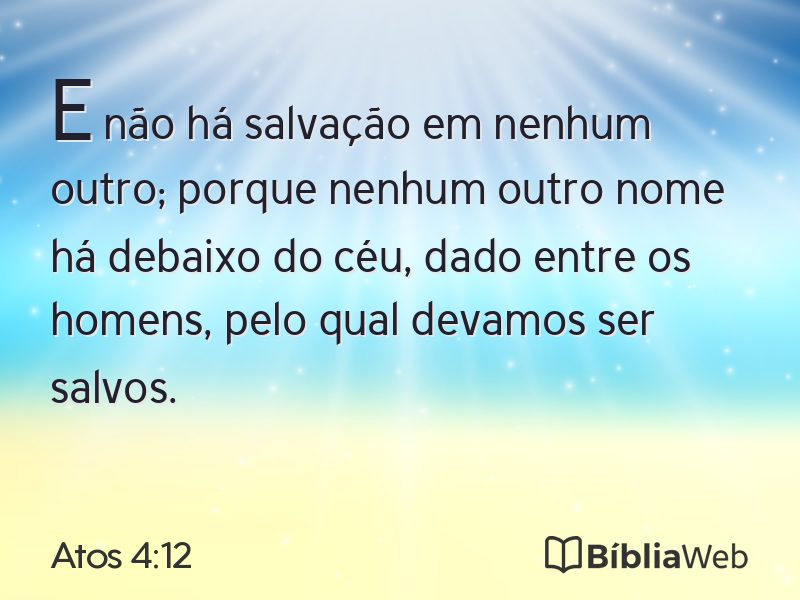 Atos 4:12 em imagem para compartilhar