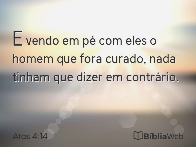 Atos 4:14 em imagem para compartilhar