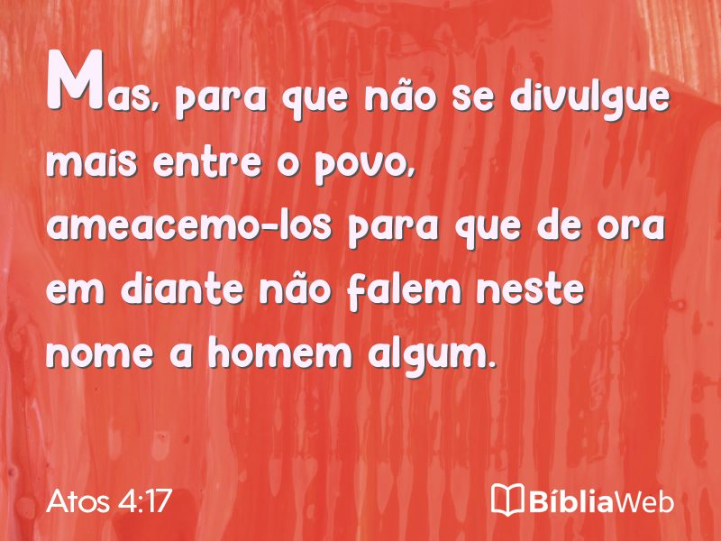 Atos 4:17 em imagem para compartilhar