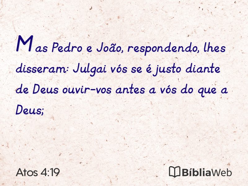 Atos 4:19 em imagem para compartilhar