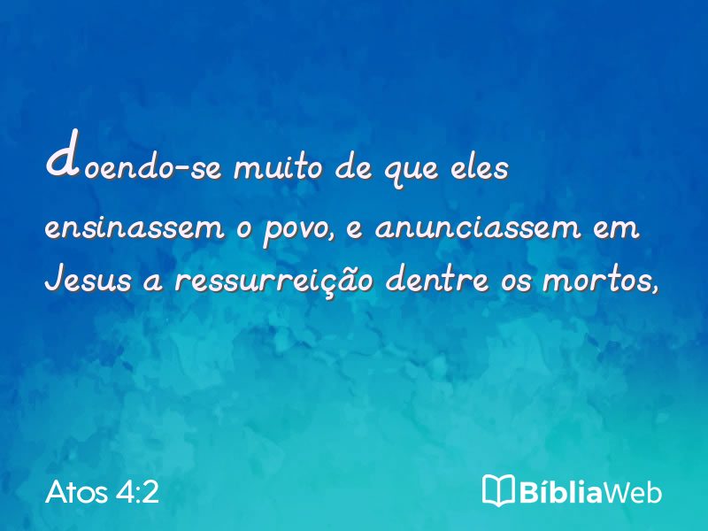 Atos 4:2 em imagem para compartilhar