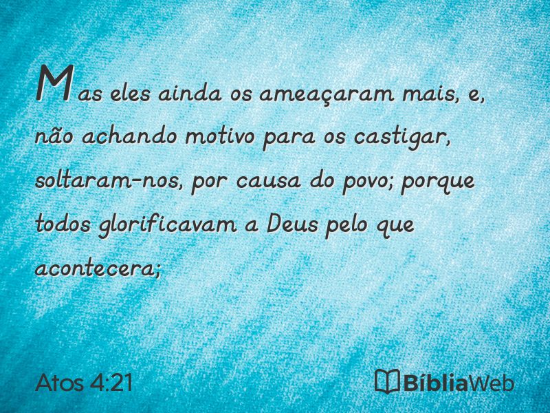 Atos 4:21 em imagem para compartilhar