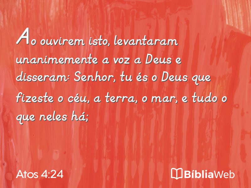 Atos 4:24 em imagem para compartilhar