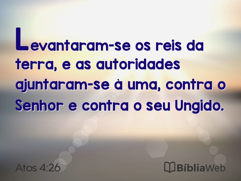 Atos 4:26 em imagem para compartilhar