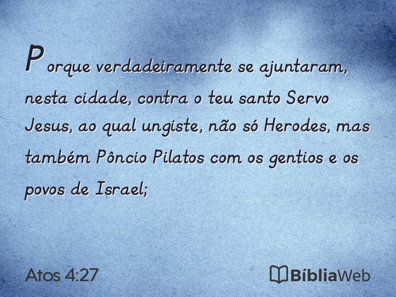 Atos 4:27 em imagem para compartilhar