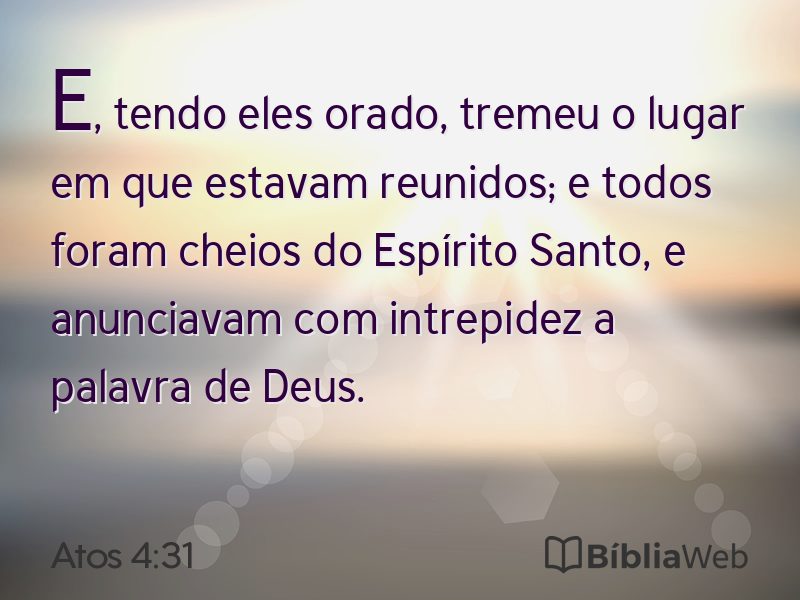 Atos 4:31 em imagem para compartilhar