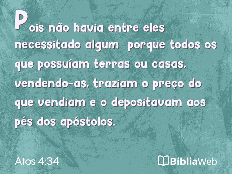 Atos 4:34 em imagem para compartilhar