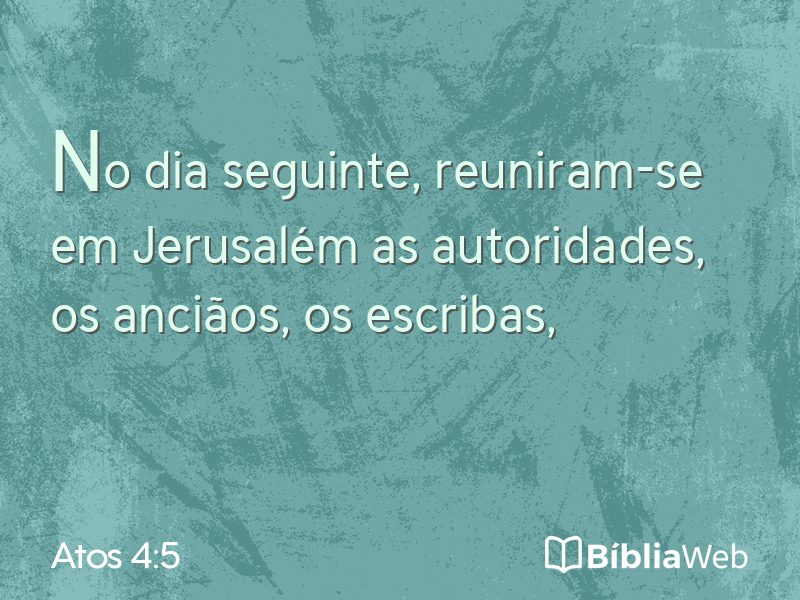 Atos 4:5 em imagem para compartilhar