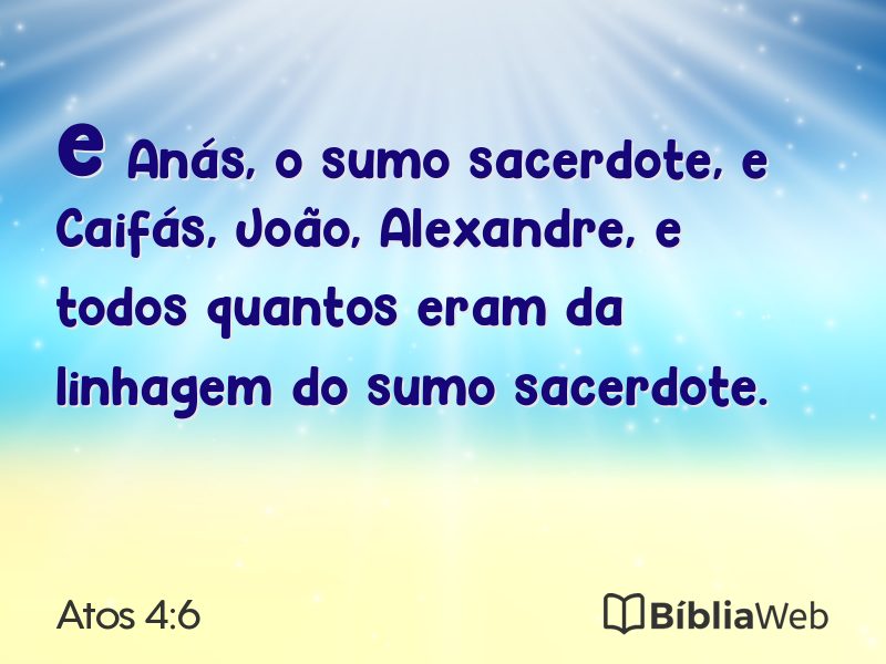 Atos 4:6 em imagem para compartilhar