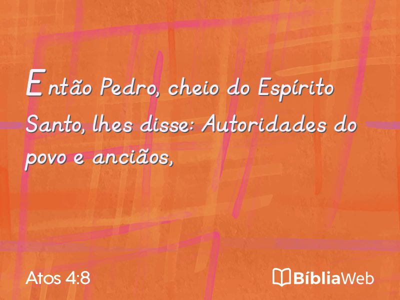 Atos 4:8 em imagem para compartilhar
