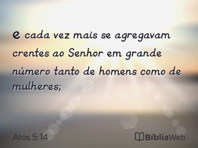 Atos 5:14 em imagem para compartilhar