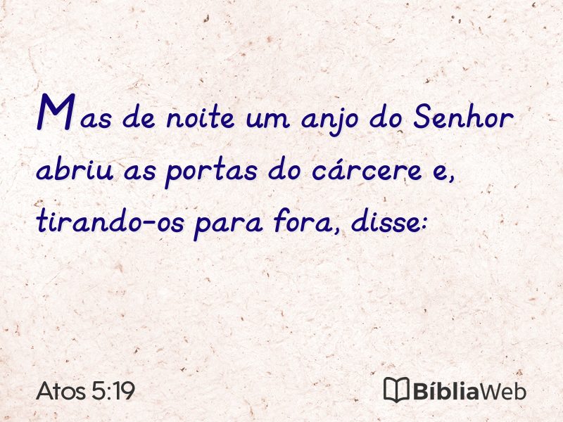 Atos 5:19 em imagem para compartilhar