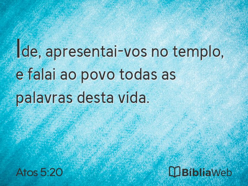 Atos 5:20 em imagem para compartilhar