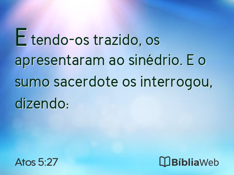 Atos 5:27 em imagem para compartilhar