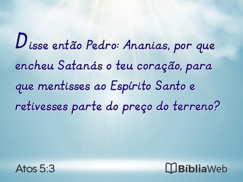 Atos 5:3 em imagem para compartilhar