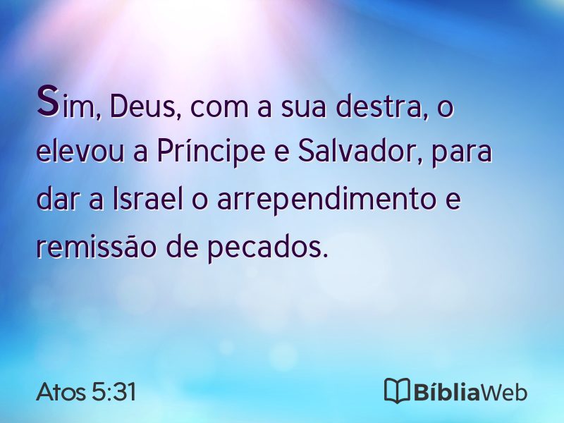 Atos 5:31 em imagem para compartilhar
