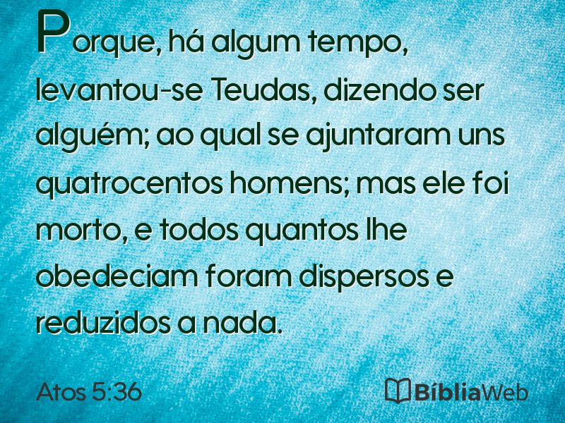 Atos 5:36 em imagem para compartilhar
