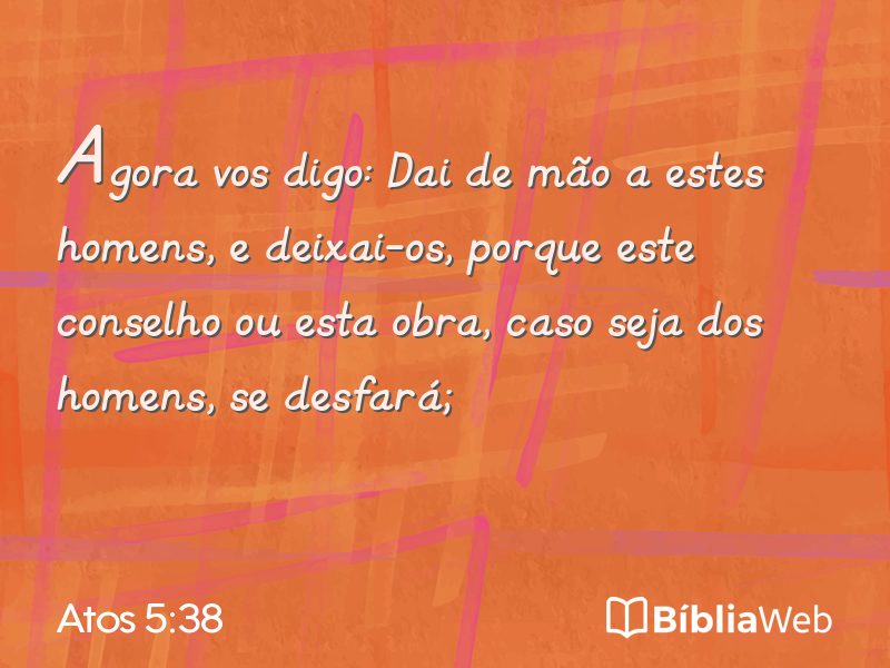 Atos 5:38 em imagem para compartilhar