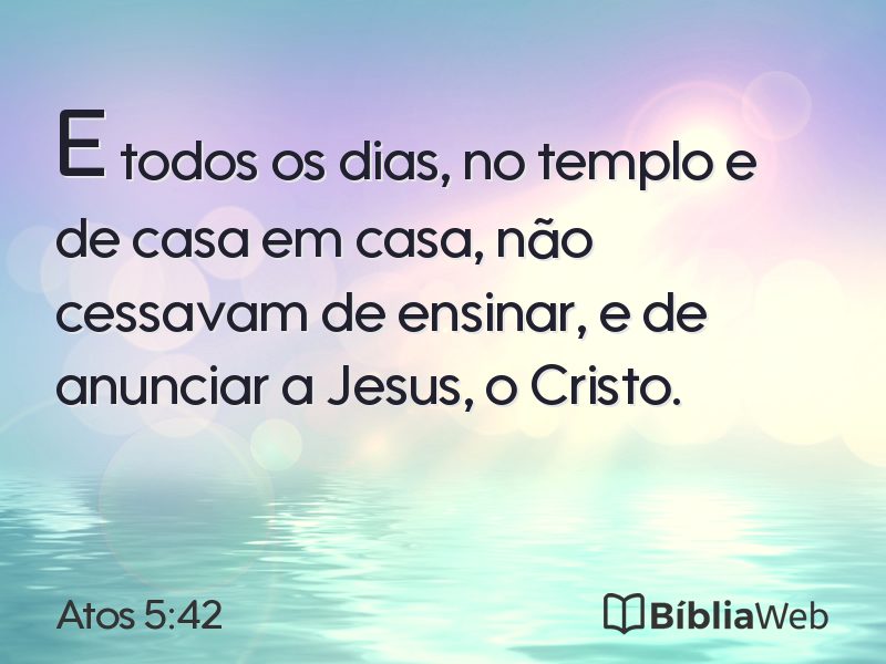 Atos 5:42 em imagem para compartilhar