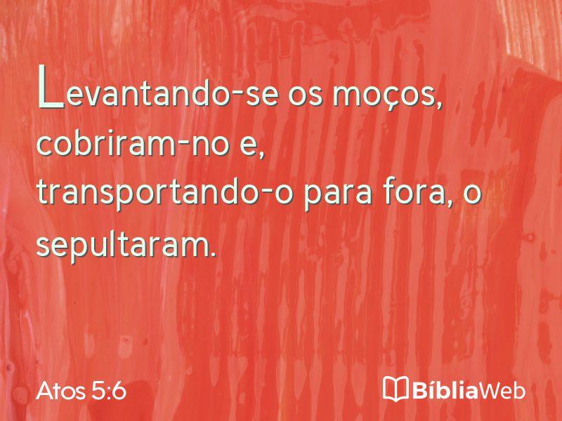 Atos 5:6 em imagem para compartilhar
