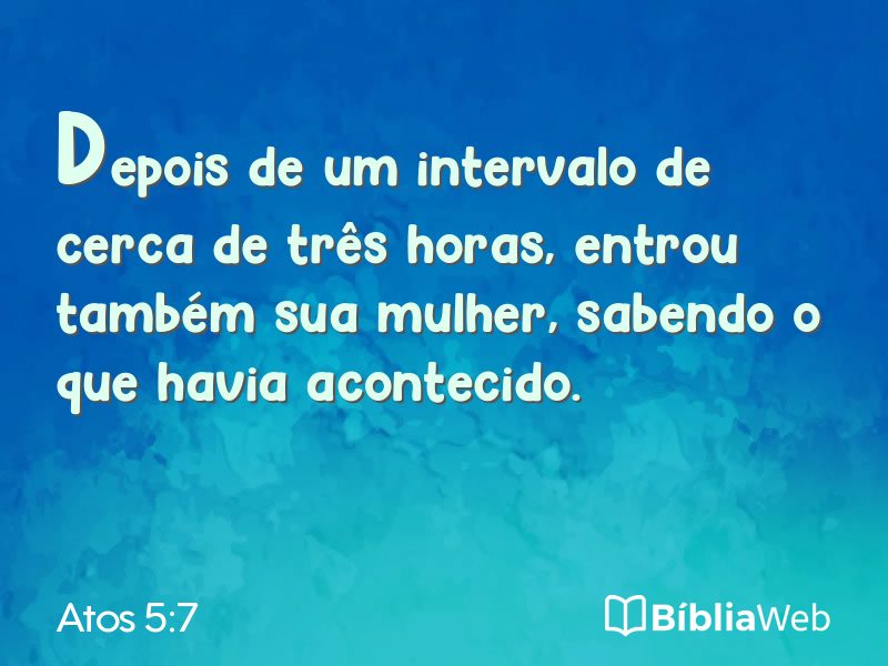 Atos 5:7 em imagem para compartilhar