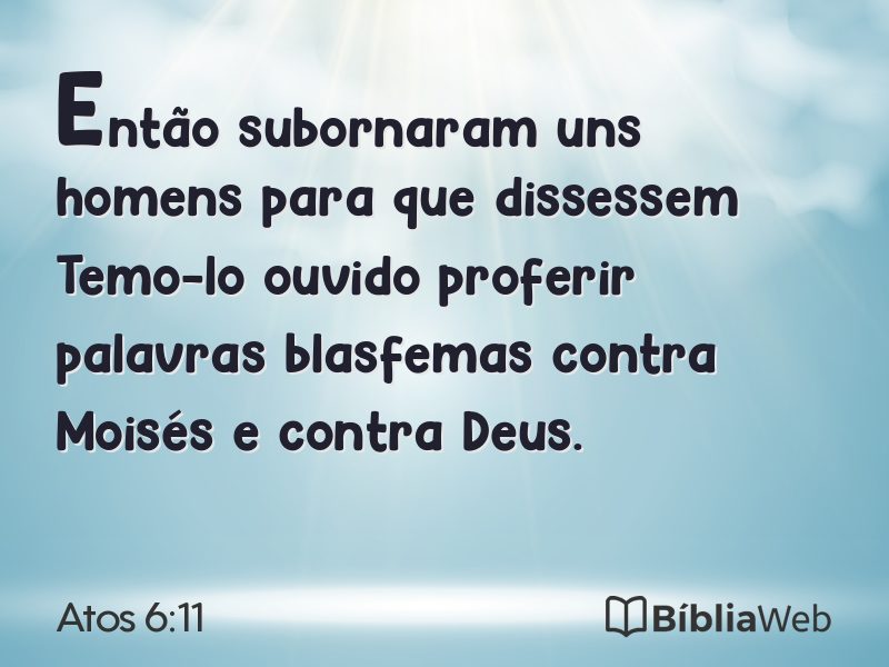 Atos 6:11 em imagem para compartilhar