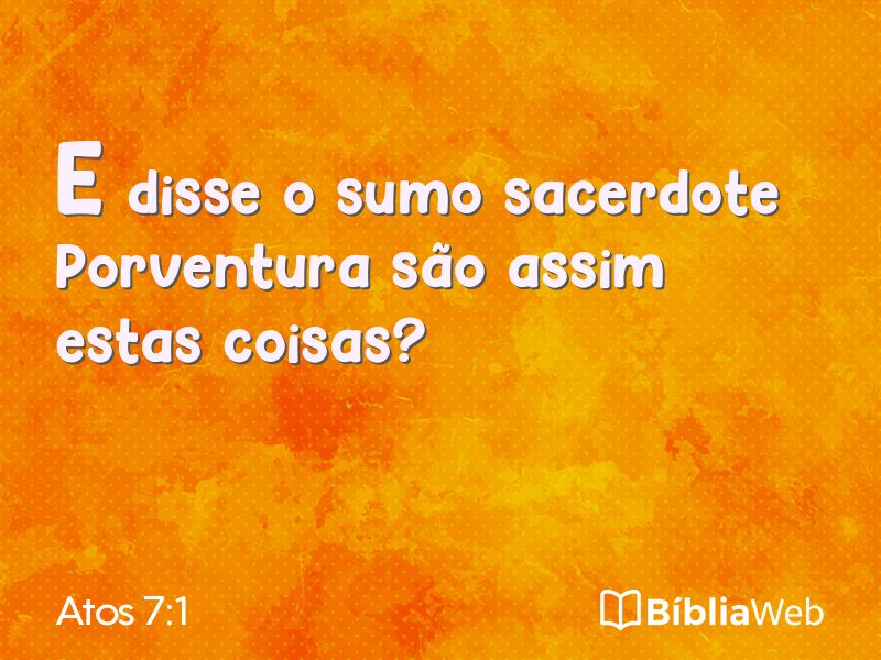 Atos 7:1 em imagem para compartilhar