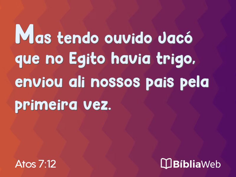 Atos 7:12 em imagem para compartilhar