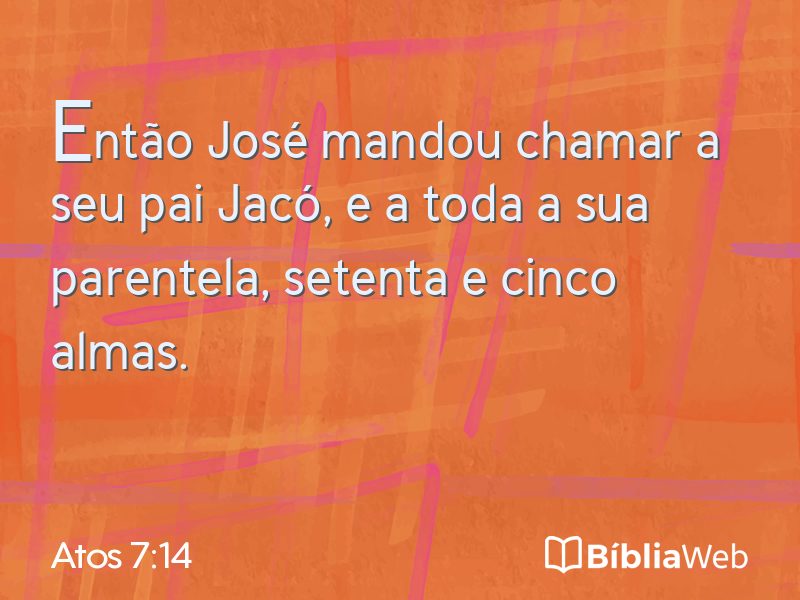 Atos 7:14 em imagem para compartilhar
