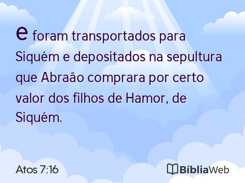 Atos 7:16 em imagem para compartilhar
