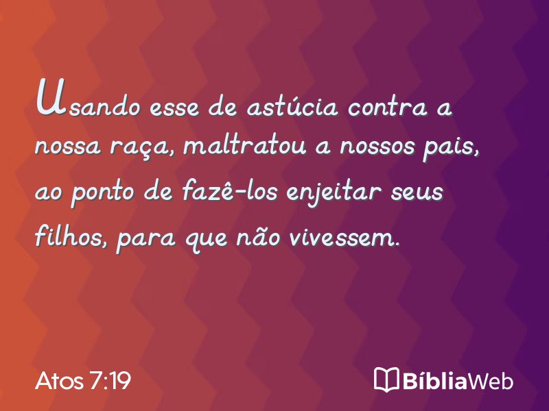 Atos 7:19 em imagem para compartilhar