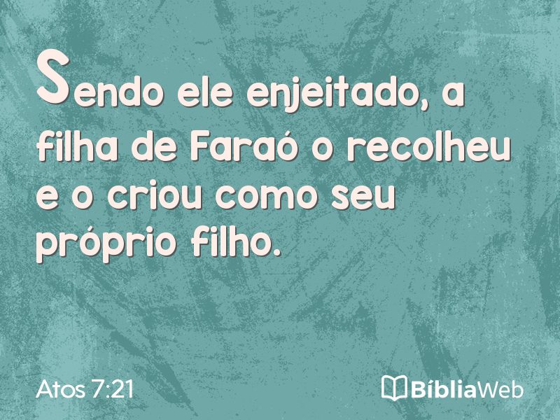 Atos 7:21 em imagem para compartilhar