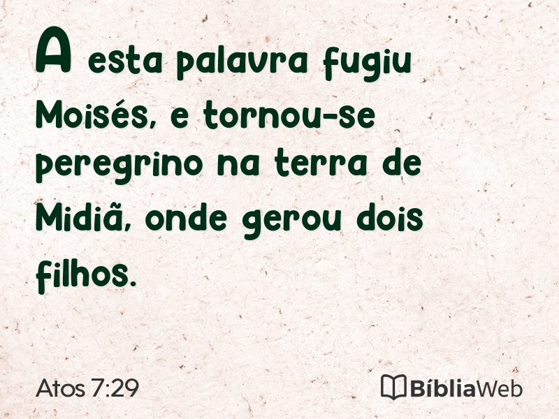 Atos 7:29 em imagem para compartilhar