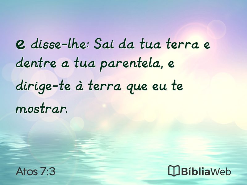 Atos 7:3 em imagem para compartilhar