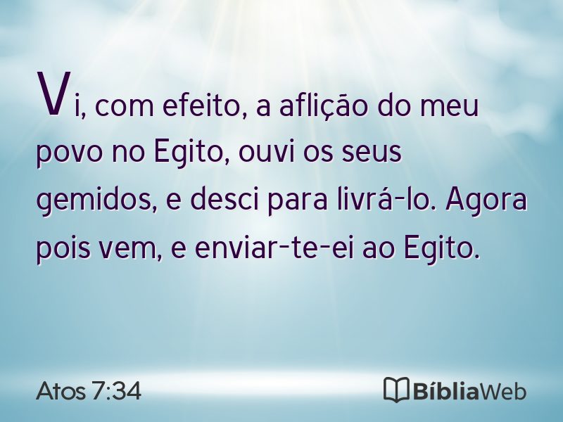 Atos 7:34 em imagem para compartilhar